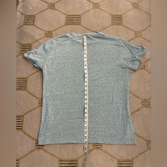 Reiss Short Sleeve Tee Light Blue Marl - Picture 9 of 9